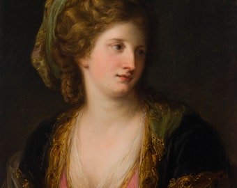 Angelica Kauffmann Woman in Turkish Dress Note Card | Art from the Saint Louis Art Museum