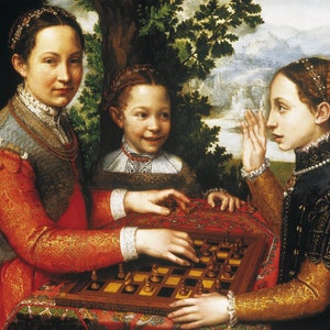 Sofonisba Anguissola The Chess Game Blank Note Card | Art from National Museum, Poznań