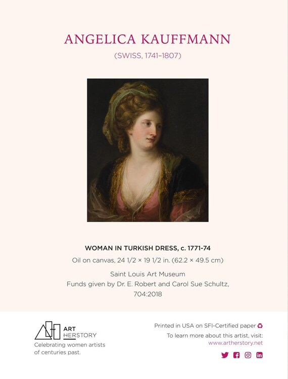 lady in a turkish dress kauffman Portrait of a Lady', Angelica Kauffman, c.1775