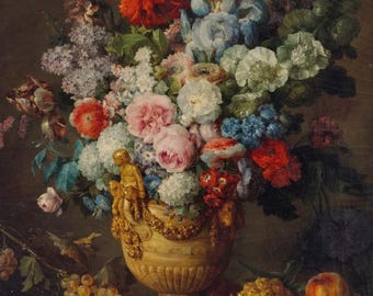 Anne Vallayer-Coster Flowers and Fruit Art Note Card