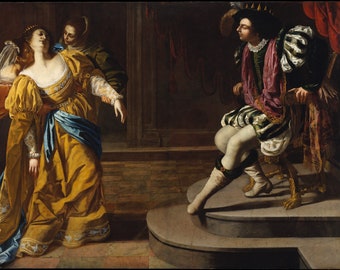 Artemisia Gentileschi Esther Before Ahasuerus Blank Note Card | Art from Metropolitan Museum of Art