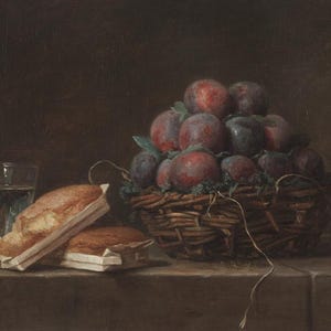 Anne Vallayer-Coster Mand met pruimen Notitiekaart | Kunst uit het Cleveland Museum of Art