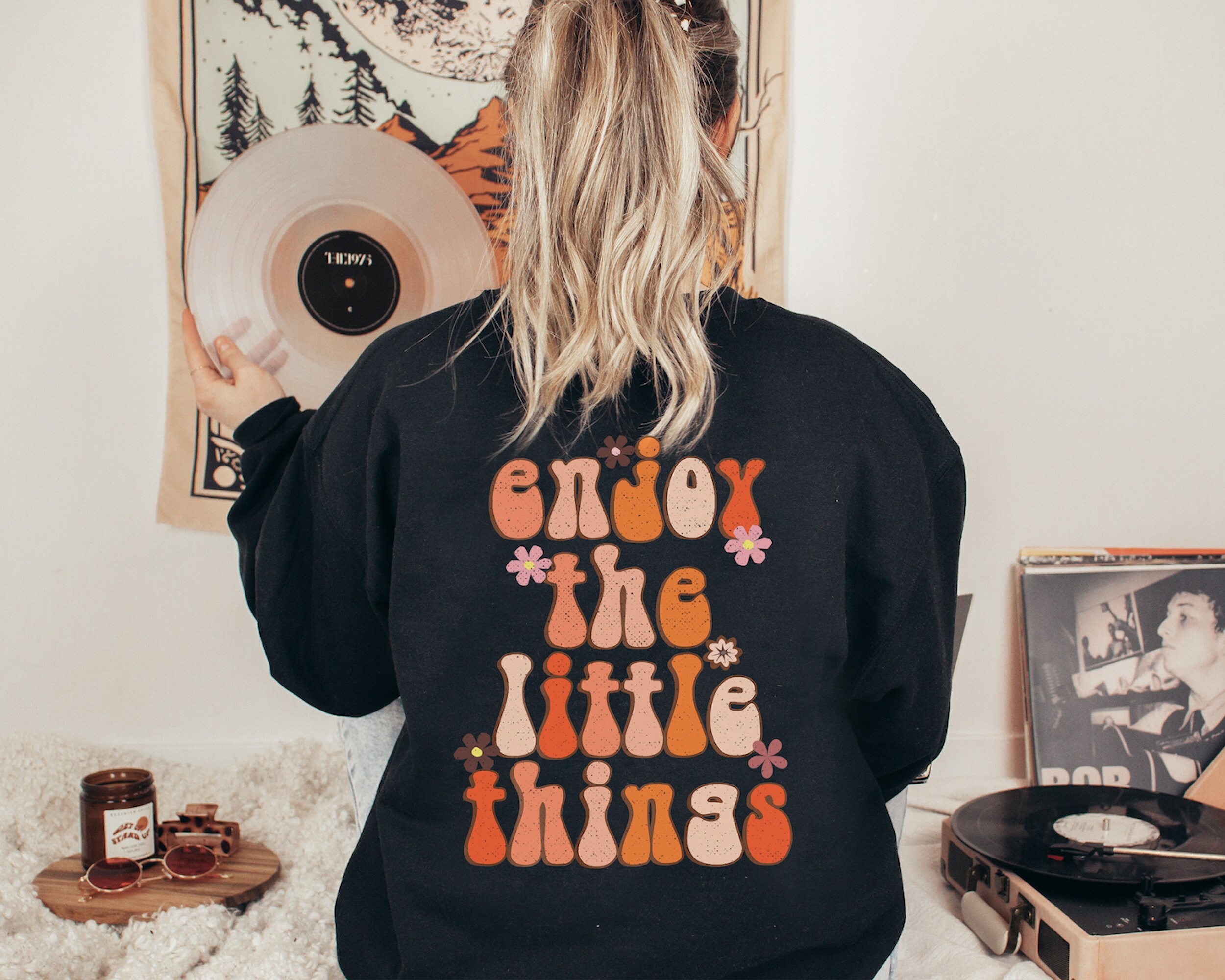 HeyBabeDesignsCoShop Oversized Sweatshirt, Retro Sweatshirt, Vintage Sweatshirt, Boho Sweatshirt, Graphic Sweatshirt, Aesthetic Sweatshirt, Gift for Her