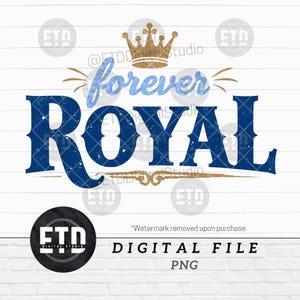 Forever Royal Kc Baseball Clipart SVG PNG jpg Digital Download Graphic File for Sublimation, POD Printable Vector Art