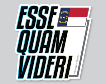 North Carolina Motto Vinyl Sticker // Laptop/Vehicle/Tumbler Decal