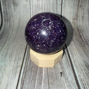 Purple Mica spheres, lepidolite crystal sphere