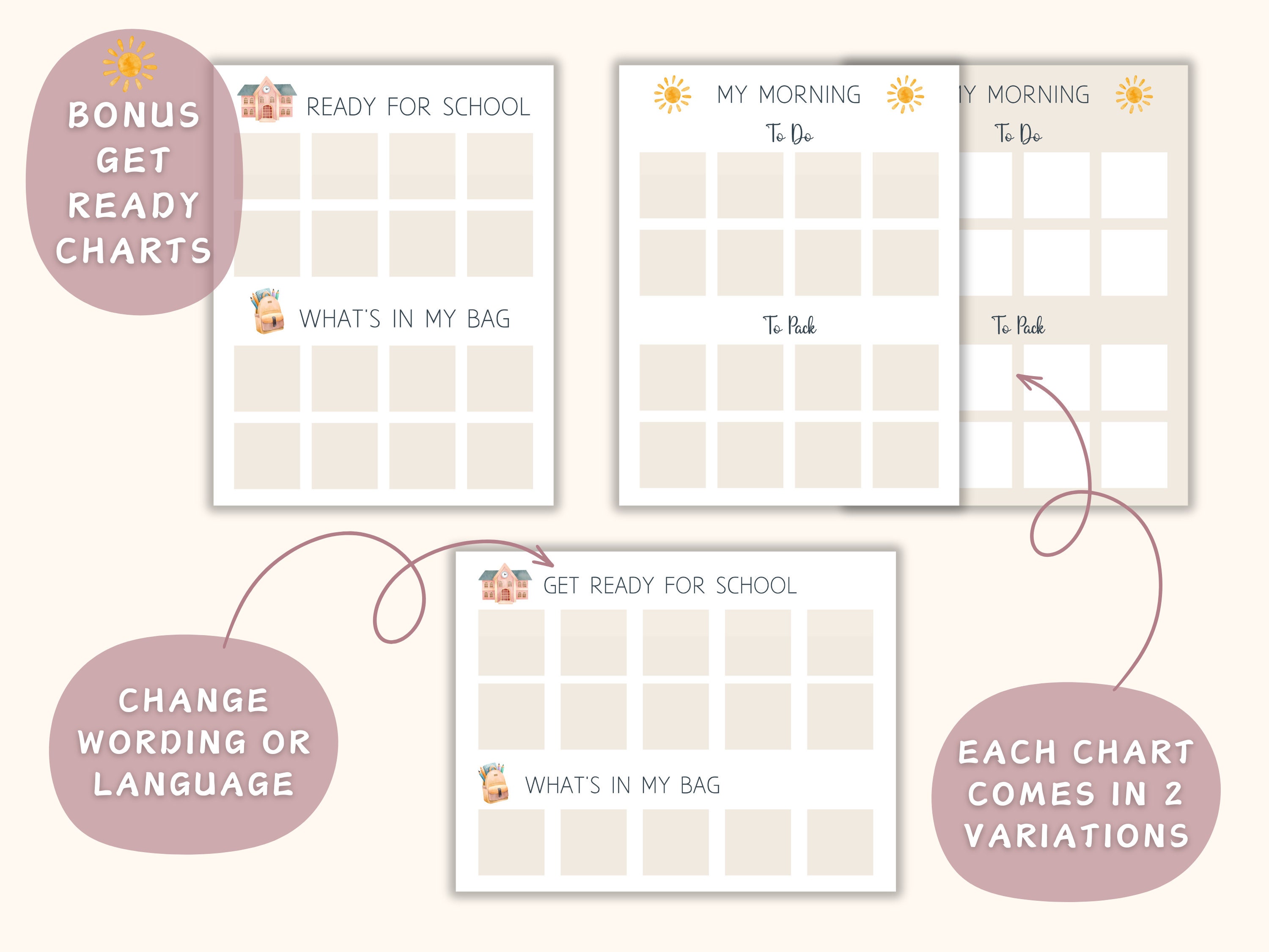 Daily Routine Cards & Charts for Kids Morning, Afternoon, Evening ...