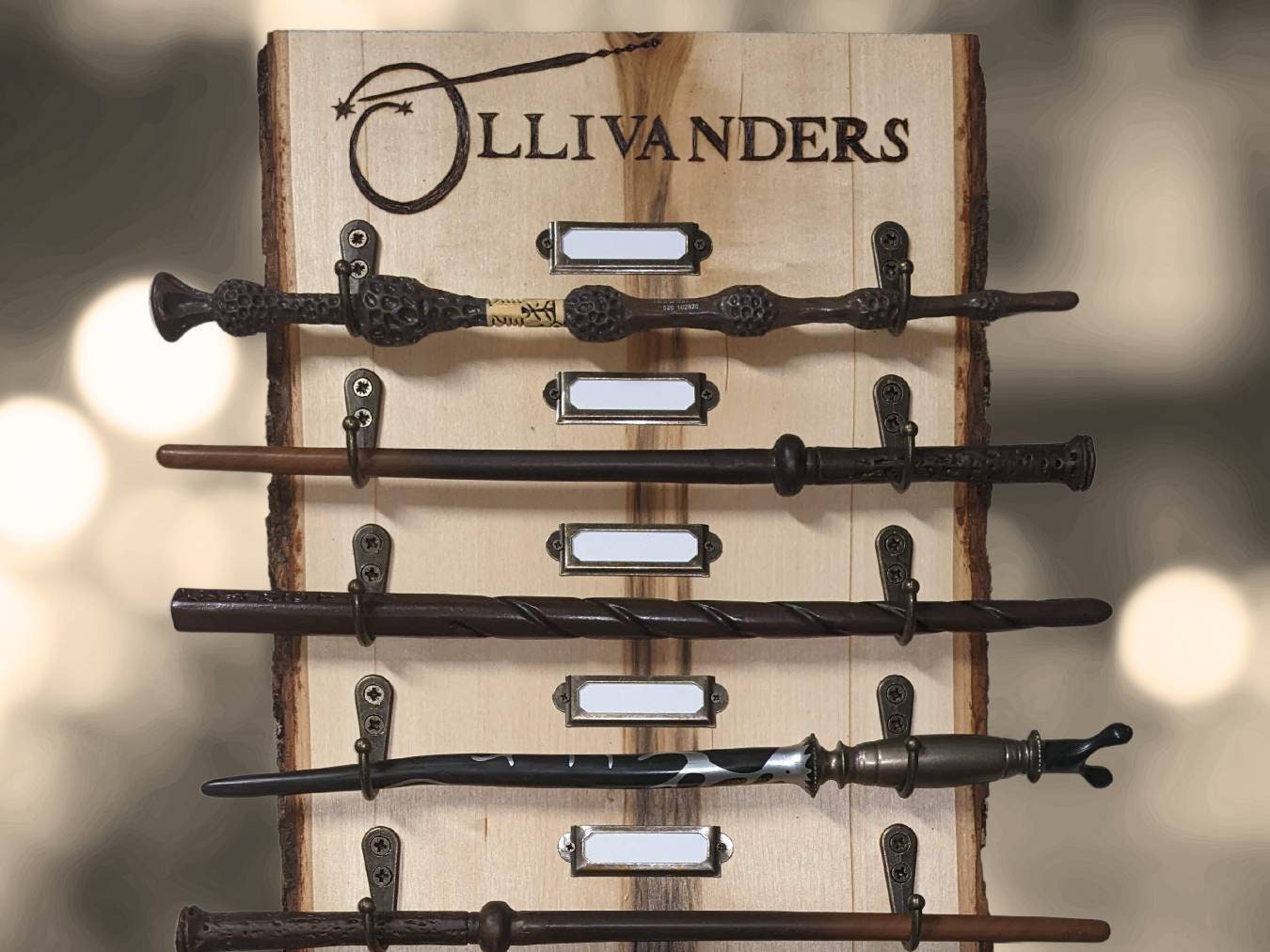 Wand Stand for 3 wands. Free Standing. Magic Wand Rack / Display.