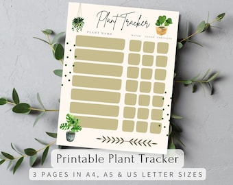 Printable Plant Watering Schedule | Houseplant Care Tracker (PDF)
