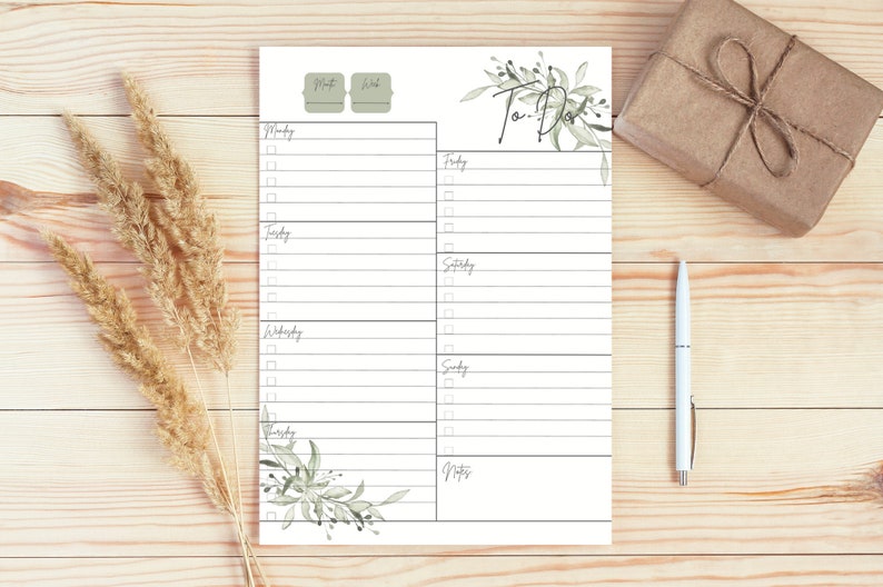 EDITABLE Printable Planners, Daily Planner, Monthly Planner, Grocery ...