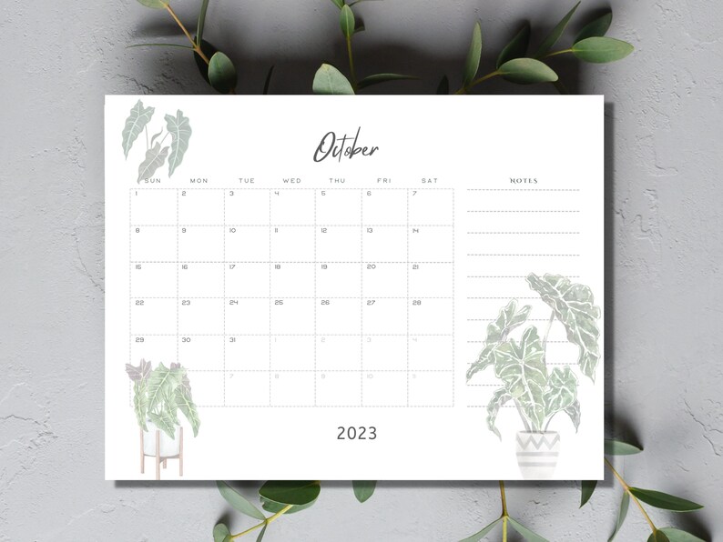 2023 Printable Houseplant Calendar Desk Calendar Printable Etsy Canada 2023 Printable Houseplant Calendar Desk Calendar Printable Etsy Canada