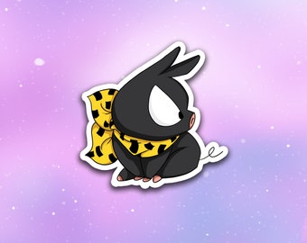 Black Chibi Pig Sticker
