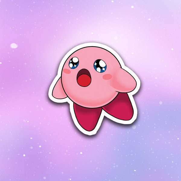 Kirby Round Stickers Etsy