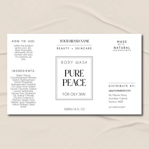 Editable Bath Product Label Template, Printable Bath Product Label ...