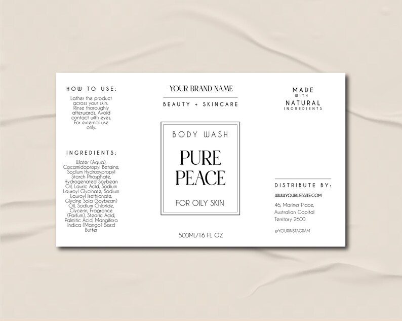 Editable Bath Product Label Template Printable Bath Product - Etsy