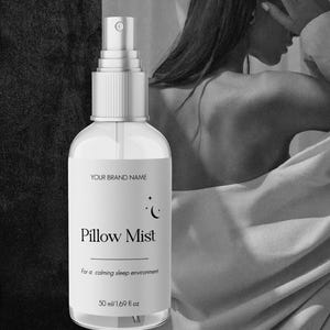 Editable Pillow Mist Label Template: Minimalist Spray Bottle Design (Digital Download)