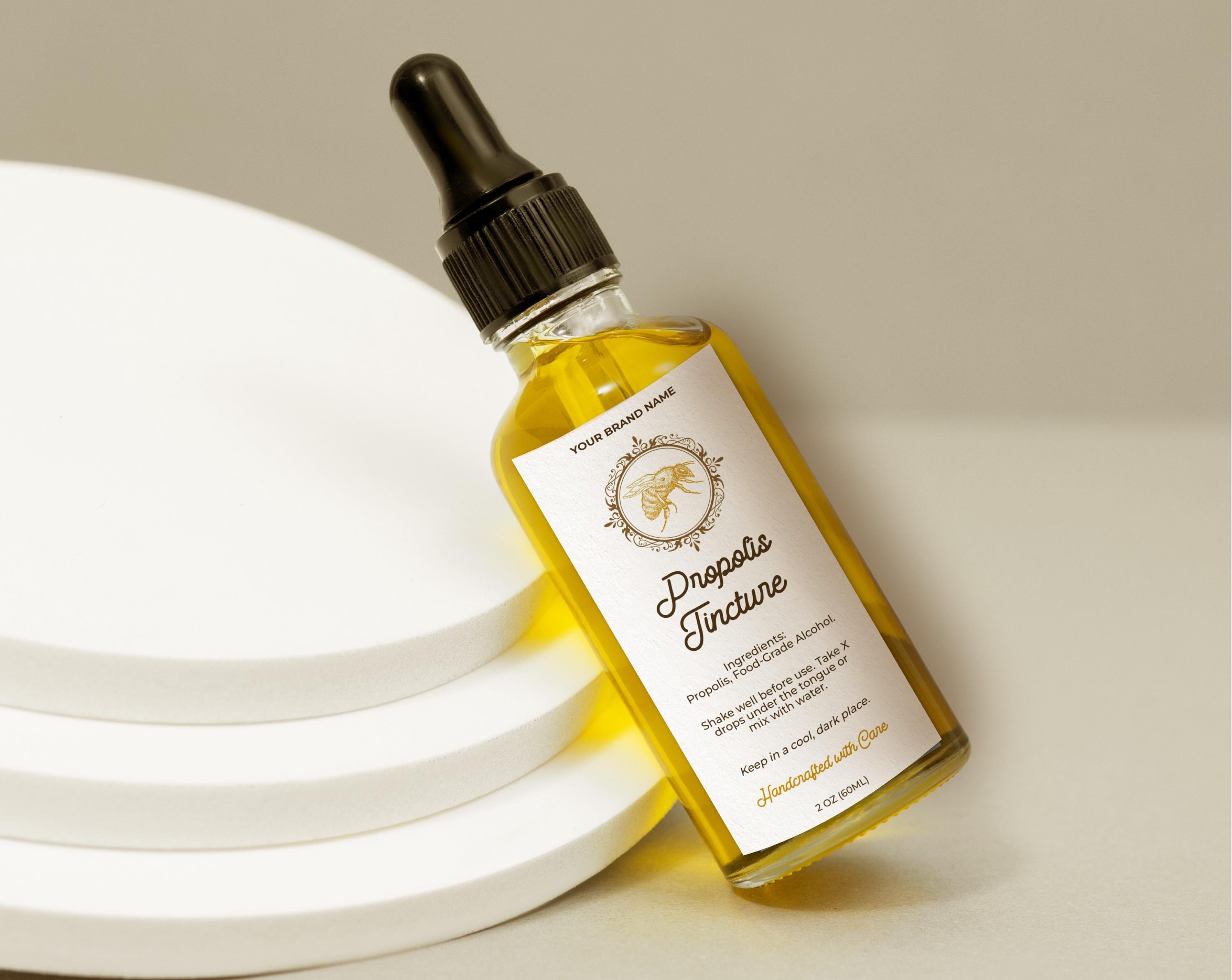 Design Label Propolis Editable Propolis Tincture Bottle Label Template (digital Download ...