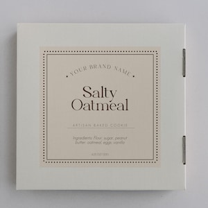 Editable Cookie Label Template: Minimalist Bakery Sticker (Digital Download)