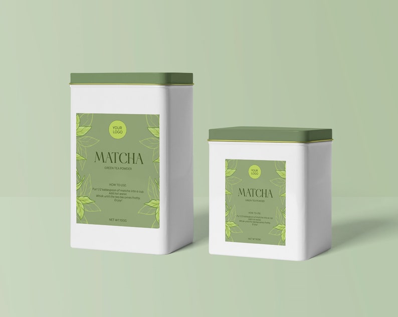 Editable Matcha Tea Label Template Customizable Matcha Green - Etsy ...