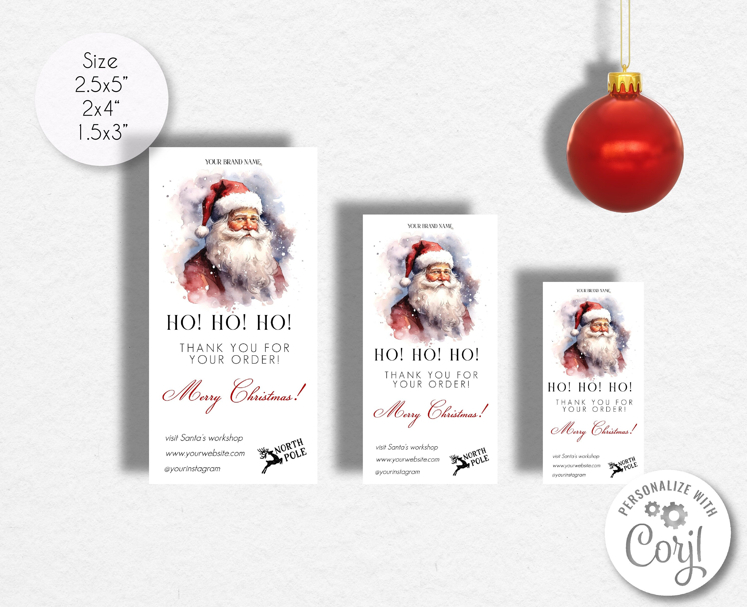 Editable Christmas Box Seal Label Template, Printable Christmas Box ...