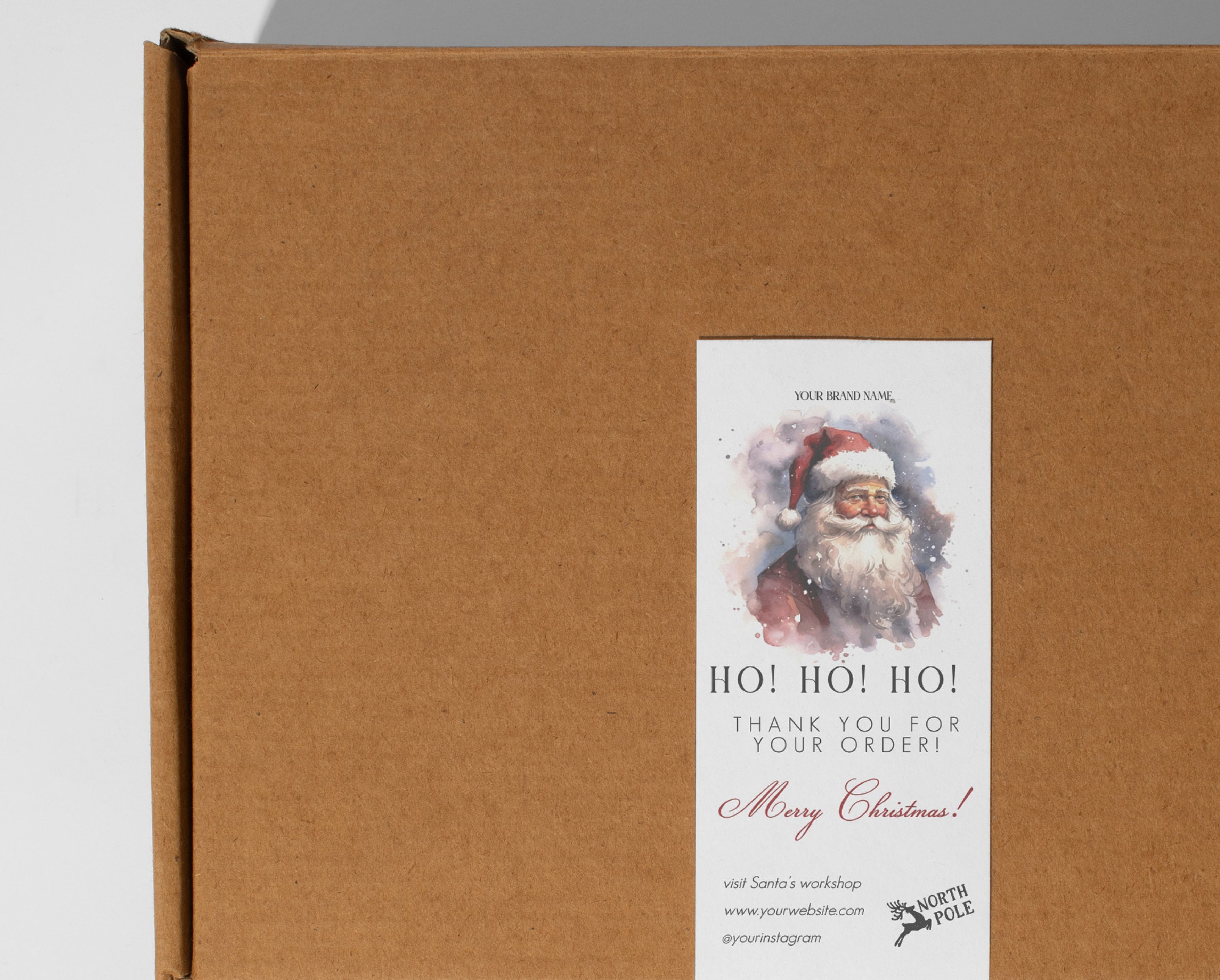 Editable Christmas Box Seal Label Template, Printable Christmas Box ...