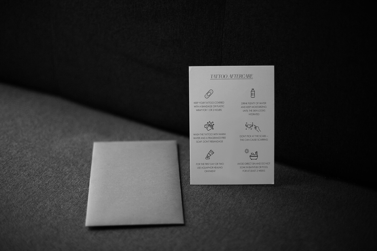 Editable Tattoo Aftercare Card Template, Custom Tattoo Instructions ...