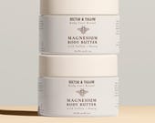 Magnesium Tallow Honey Body Butter Label Template | Editable Cosmetic Jar Sticker – Luxury Skincare Packaging, Digital Download