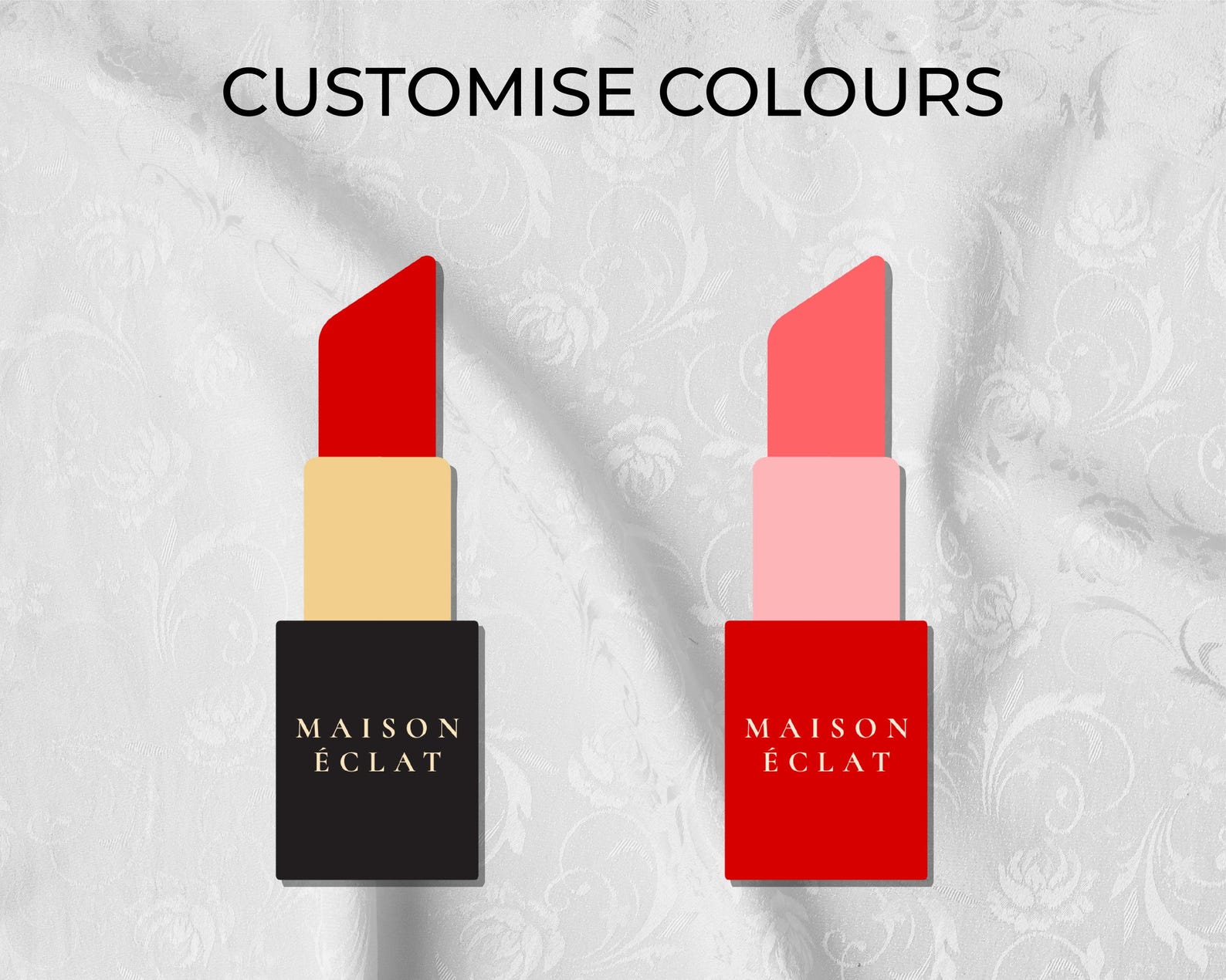 Editable Lipstick-shaped Business Card Template With QR Code for Makeup ...
