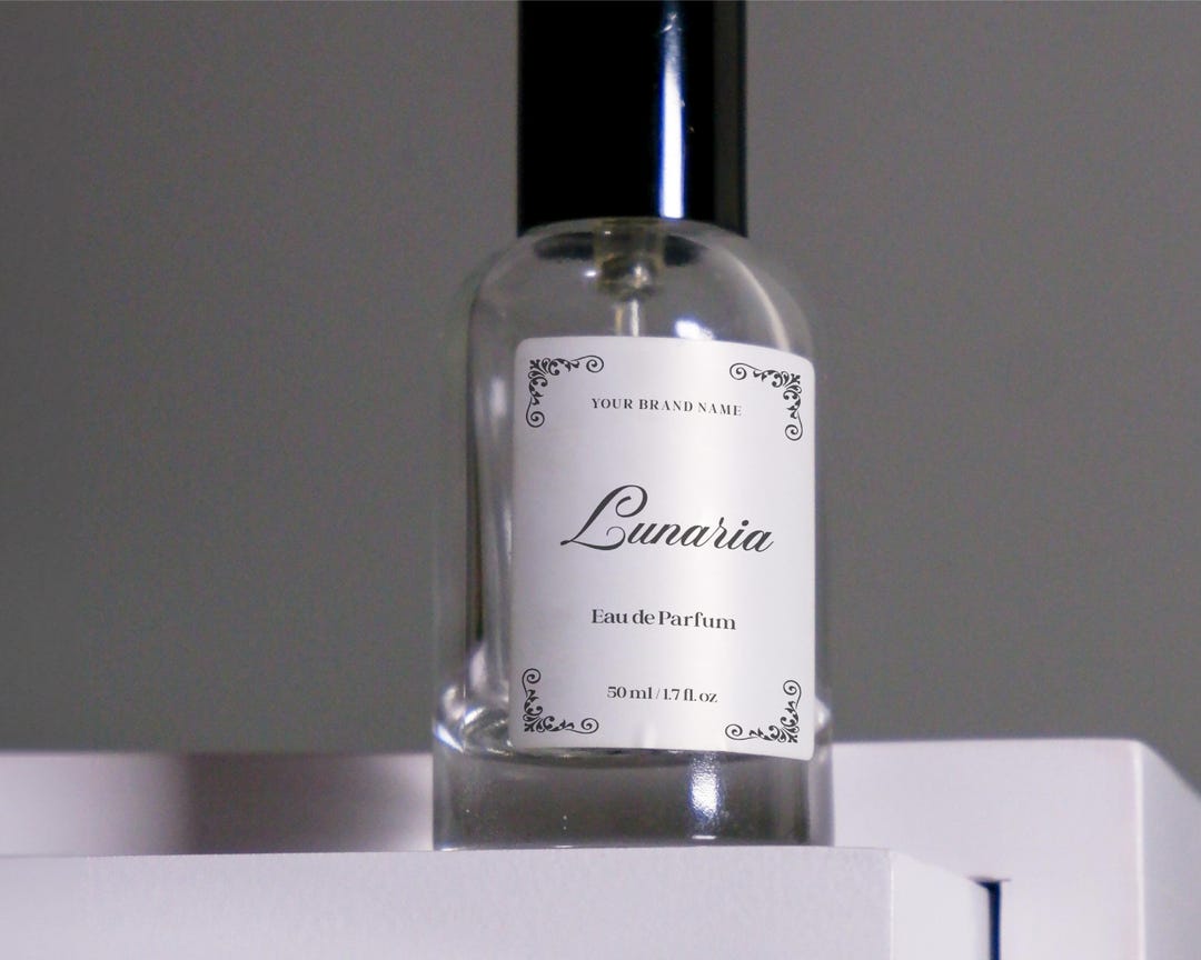 Editable Perfume Bottle Label Template: Luxury Fragrance Sticker ...