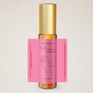 Editable Luxury Perfume Label: Pheromone & Roll-On Oil Template (Digital Download)