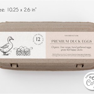 Editable Duck Eggs Carton Label Template: Custom Farm Product (instant ...