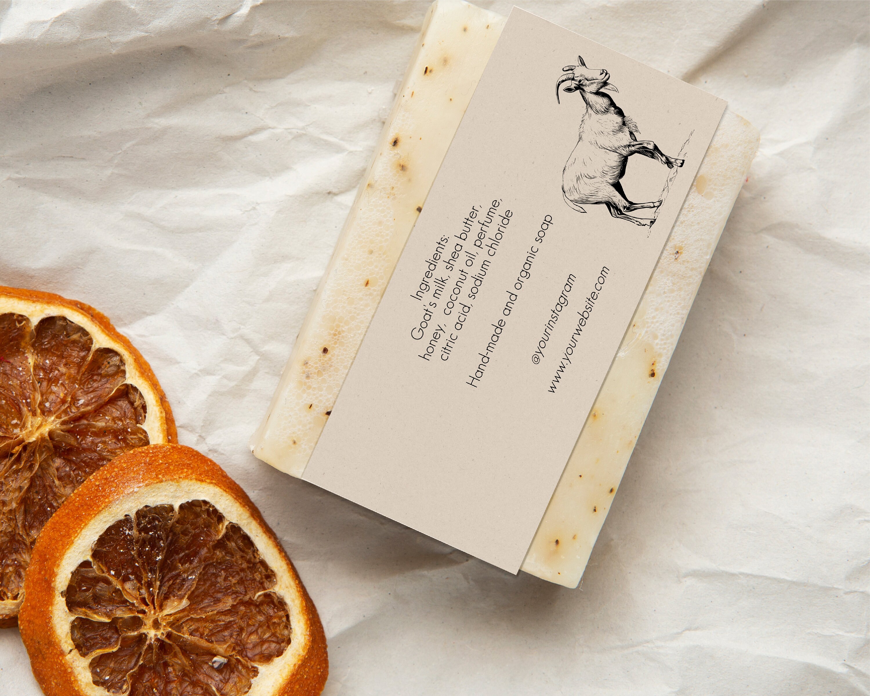 Editable Goat Milk Soap Label Template, Minimalist Goat's Milk Soap