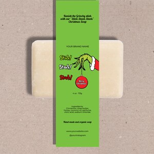 Editable Christmas Soap Label Template, Printable Green Hand Ornament ...