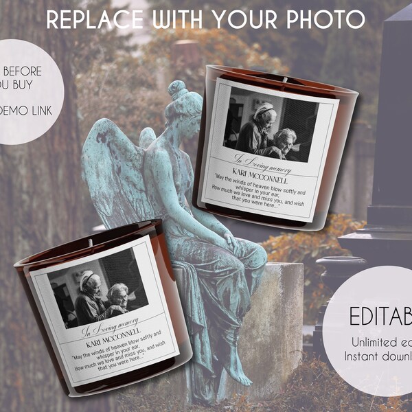 In Loving Memory Labels for Candle - Etsy