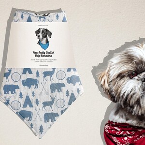 Editable Minimalist Dog Bandana Label Template, Printable Luxury Pet Bandana Label Template V1, Wrap Around Label Template, Instant Download