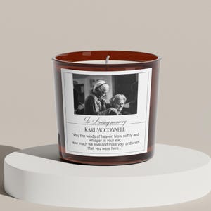 Modello di etichetta per candela regalo "In Loving Memory" modificabile, etichetta per candela regalo personalizzata, modello di etichetta per candela personalizzabile