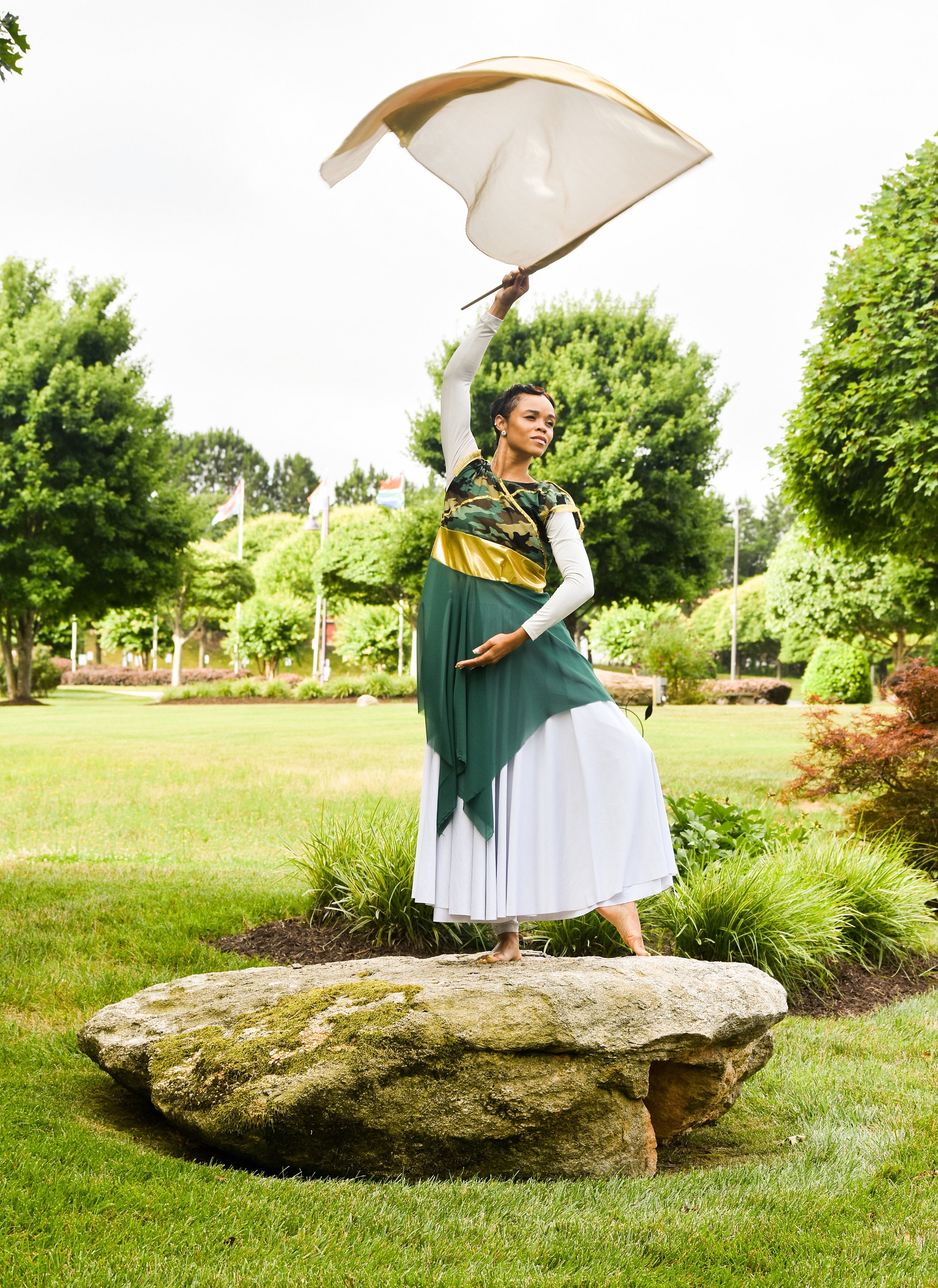 Ready for War // Praise Dance Garment, Overlay, Worship Top, Efod De Dios, Army Fatigue Garment