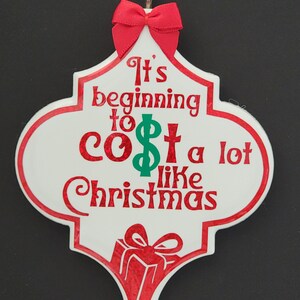 Funny Ornament - Beginning to Cost A Lot Like Christmas
