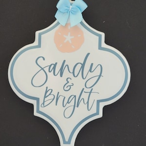 Sandy & Bright Christmas Ornament