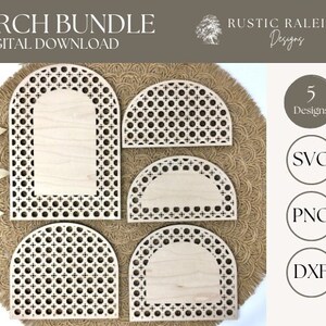 Rattan Arch Bundle Svg, Cane Weave Svg, Boho Frame, Rattan Laser Svg ...