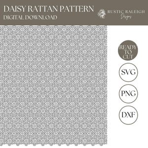 Modello Daisy Rattan SVG, file di taglio modello Cane Weave, Rattan Laser SVG, file laser Cane, file di taglio Glowforge SVG, file di taglio Laser Ready