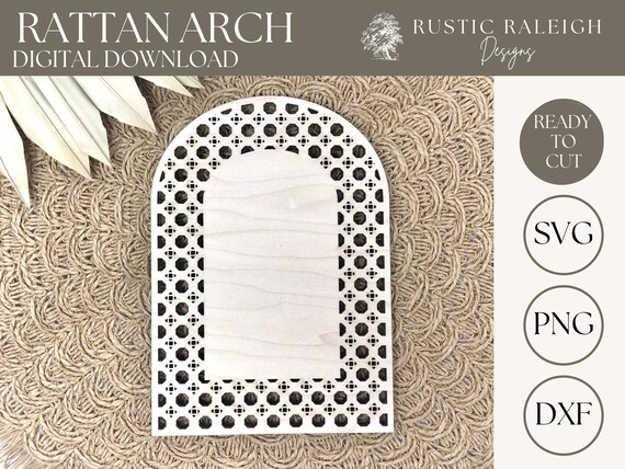 Rattan Arch Svg Cane Weave Svg Boho Laser Frame Rattan | Etsy