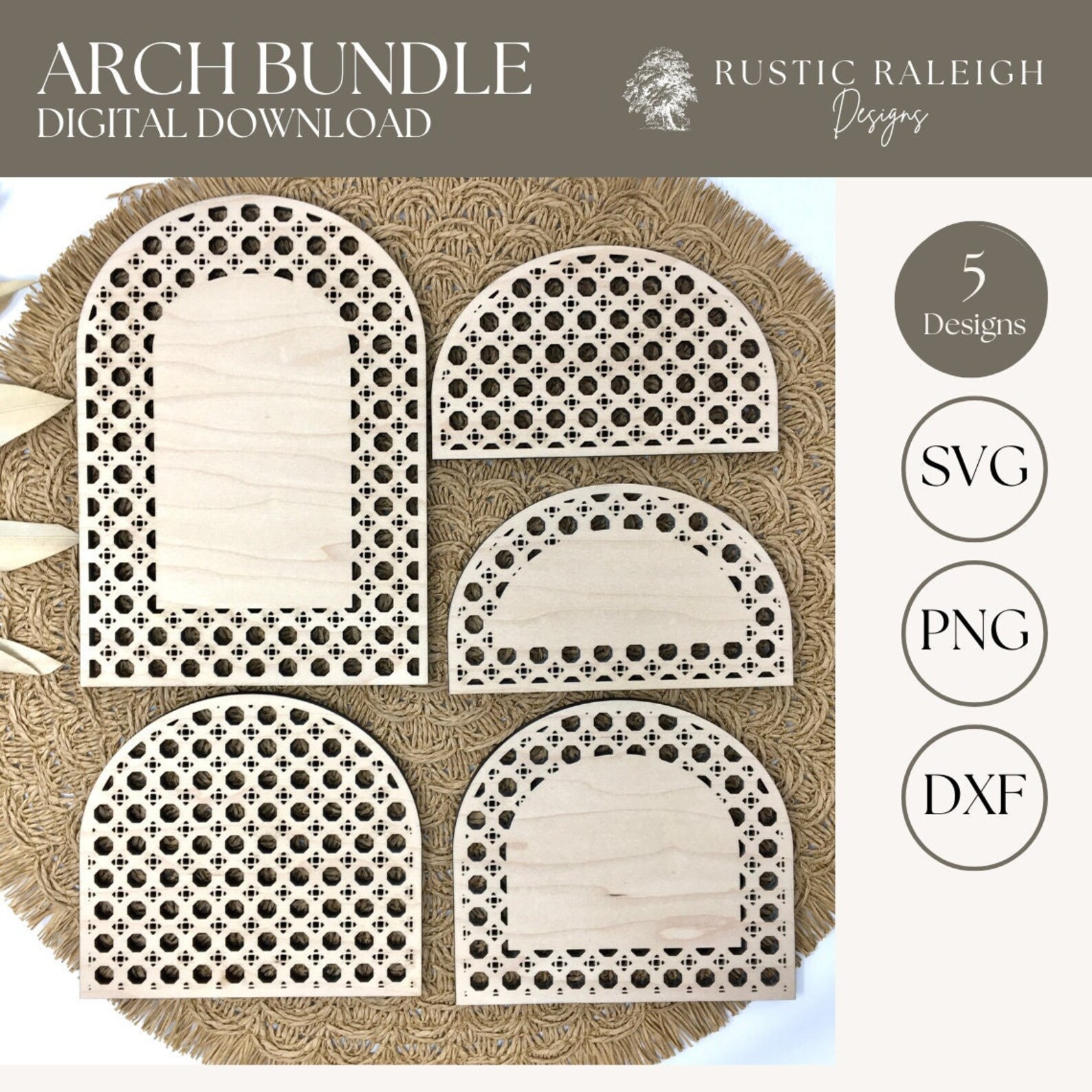 Rattan Arch Bundle Svg, Cane Weave Svg, Boho Frame, Rattan Laser Svg ...