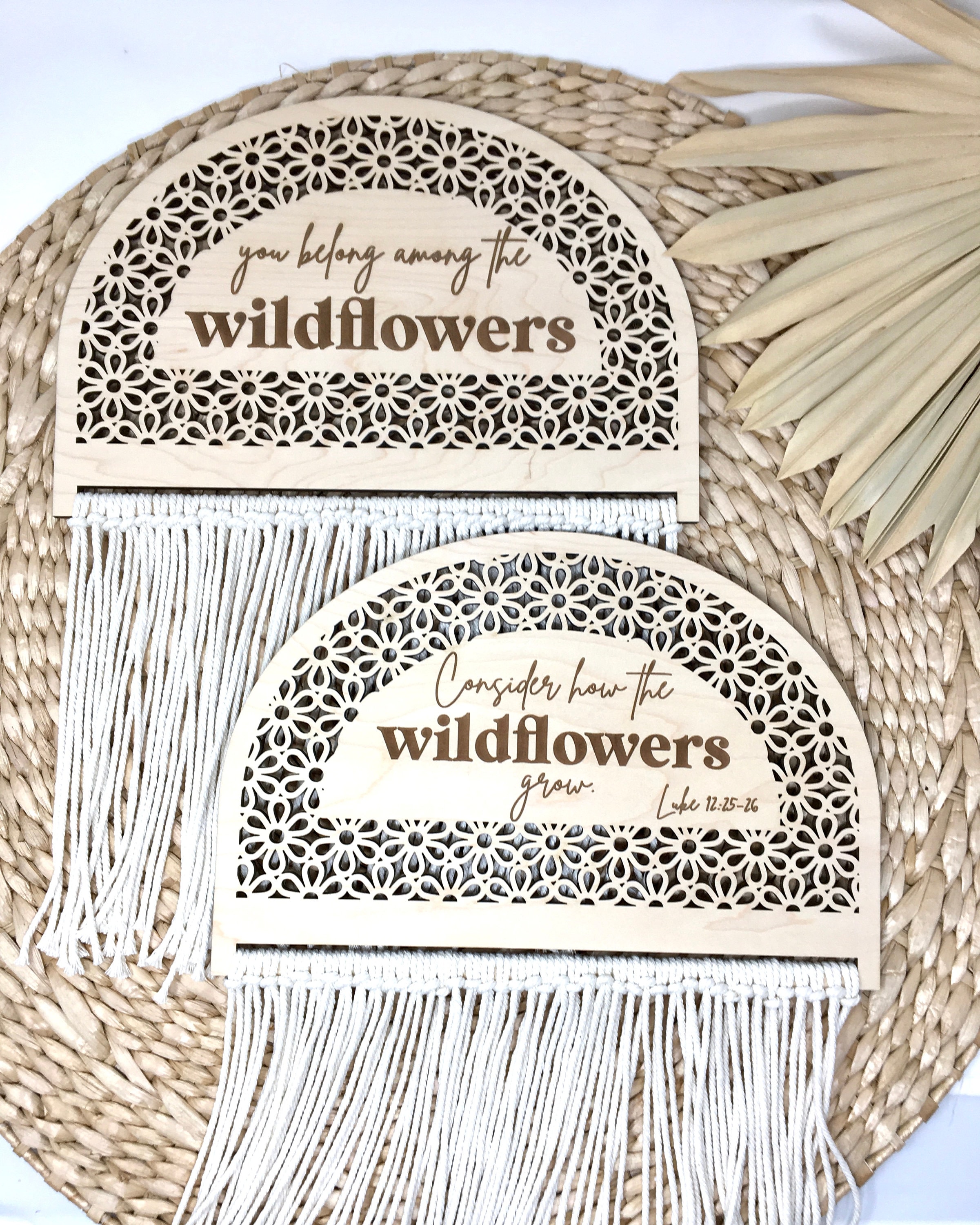 SVG Macrame Rattan Arch Sign Bundle, Wildflower Cane Weave Cut File ...