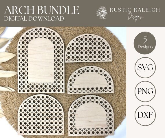 Rattan Arch Bundle Svg, Cane Weave Svg, Boho Frame, Rattan Laser Svg ...