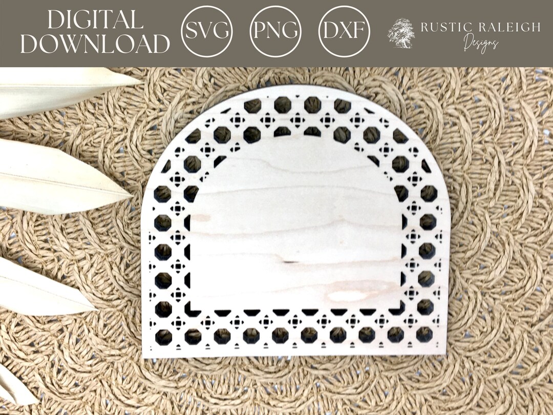 Rattan Arch Svg, Cane Weave Svg, Boho Laser Frame, Rattan Laser Svg ...