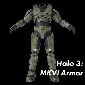 Halo 3: Kit de arquivo 3D da armadura do Master Chief
