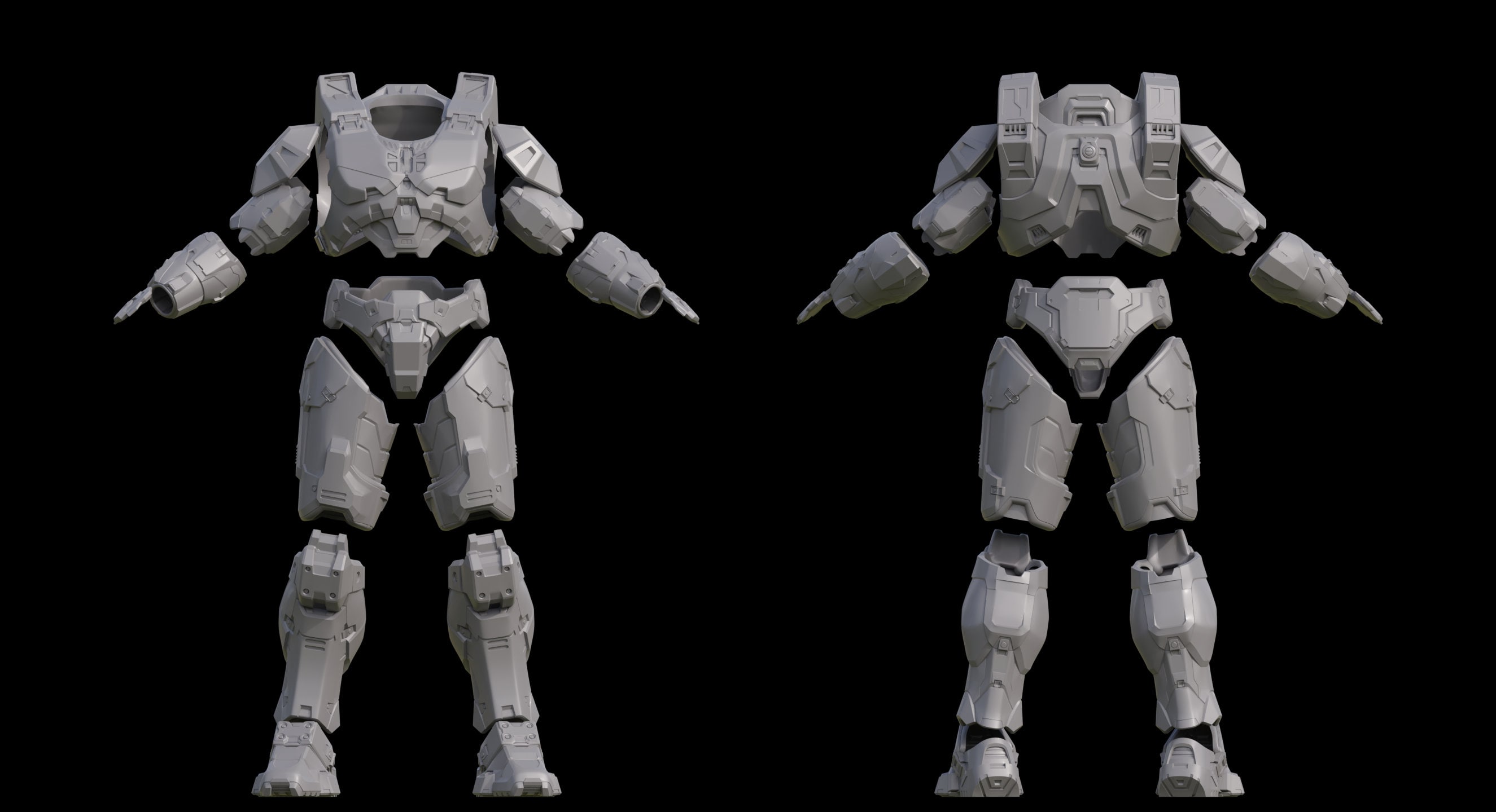 Halo Infinite Master Chief Armor 3D File Kit Nivel 1 Etsy España