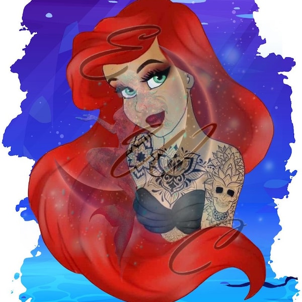 Tattooed Ariel, Alice and Belle *PNG ONLY*