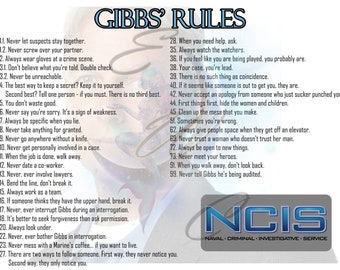 NCIS 2020 Gibbs' Rules Mouse Pad - Etsy